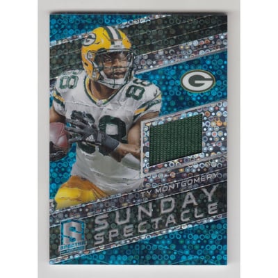 2018 Panini Spectra Sunday Spectacle Jerseys Neon Blue #6 Ty Montgomery/99