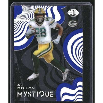 2020 Panini Illusions Mystique Sapphire #12 A.J. Dillon