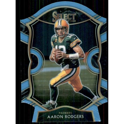 2020 Select Prizm Light Blue Die Cut #12 Aaron Rodgers