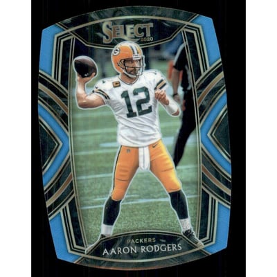 2020 Select Prizm Light Blue Die Cut #212 Aaron Rodgers