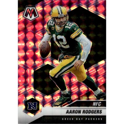 2021 Panini Mosaic Mosaic Camo Pink #206 Aaron Rodgers NFC