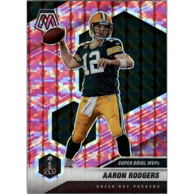 2021 Panini Mosaic Mosaic Camo Pink #289 Aaron Rodgers MVP