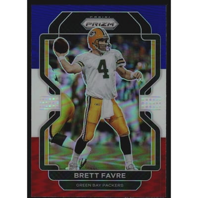 2021 Panini Prizm Prizms Red White and Blue #144 Brett Favre