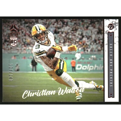 2022 Panini Chronicles Luminance Update Horizontal Rookies Red #222 Christian Watson