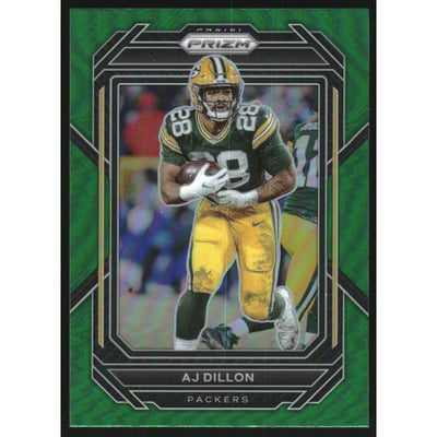 2022 Panini Prizm Prizms Green #105 A.J. Dillon