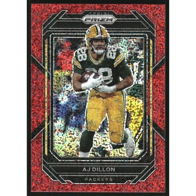 2022 Panini Prizm Prizms Red Sparkle #105 A.J. Dillon
