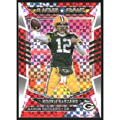 2022 Rookies and Stars Airborne Red Plaid #11 Aaron Rodgers