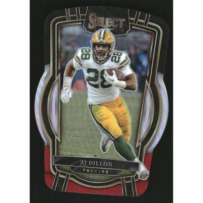 2022 Select Prizm Black and Red Die Cut #266 A.J. Dillon