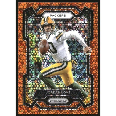 2023 Panini Prizm Prizms Orange Disco #110 Jordan Love