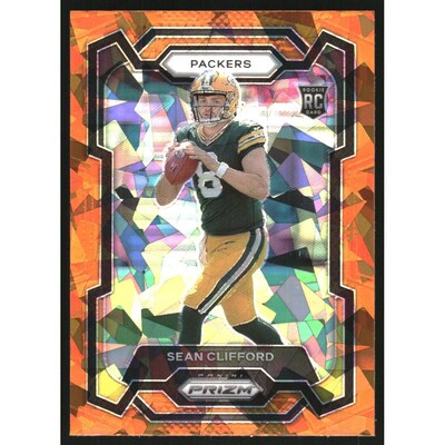 2023 Panini Prizm Prizms Orange Ice #338 Sean Clifford
