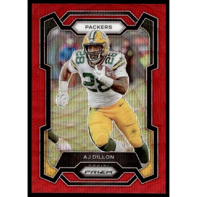 2023 Panini Prizm Prizms Red Wave #106 A.J. Dillon