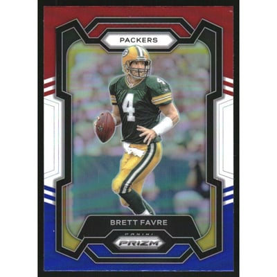 2023 Panini Prizm Prizms Red White and Blue #112 Brett Favre