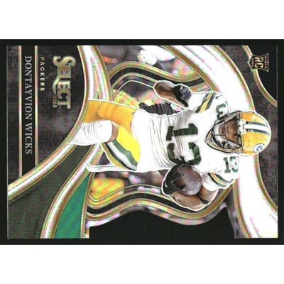 2023 Select Prizm Black and Green Die Cut #271 Dontayvion Wicks