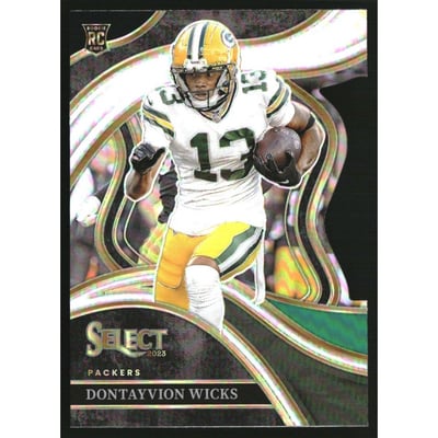 2023 Select Prizm Black and Green Die Cut #271 Dontayvion Wicks