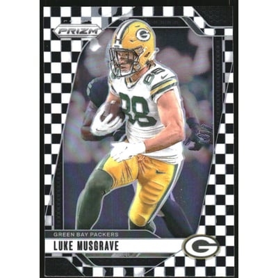 2024 Panini Prizm Prizms Black and White Checker #105 Luke Musgrave
