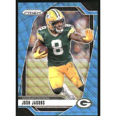 2024 Panini Prizm Prizms Blue Wave #102 Josh Jacobs