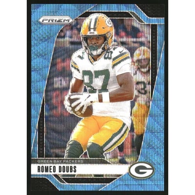 2024 Panini Prizm Prizms Blue Wave #104 Romeo Doubs