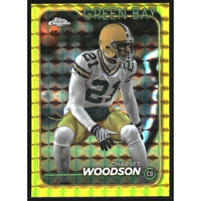 2024 Topps Chrome Yellow Geometric Refractors #72 Charles Woodson