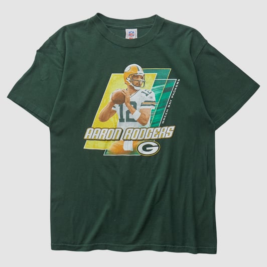 Aaron Rodgers NFL 2000s T-shirt - Green - S by Fanatics Real Vintage