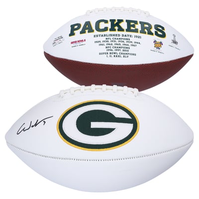 Christian Watson Green Bay Packers Fanatics Authentic Autographed White Panel Football