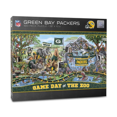 Green Bay Packers Fanpoint 10.5" x 28" Game Day at the Zoo 500-Piece Puzzle