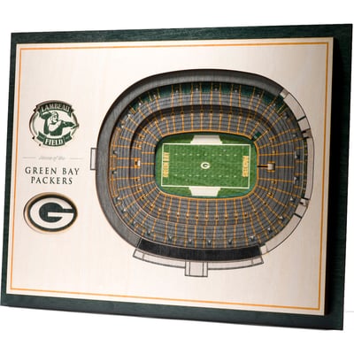 Green Bay Packers Fanpoint 17'' x 13'' 5-Layer StadiumView 3D Wall Art