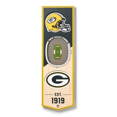 Green Bay Packers Fanpoint 6'' x 19'' 3D StadiumView Banner