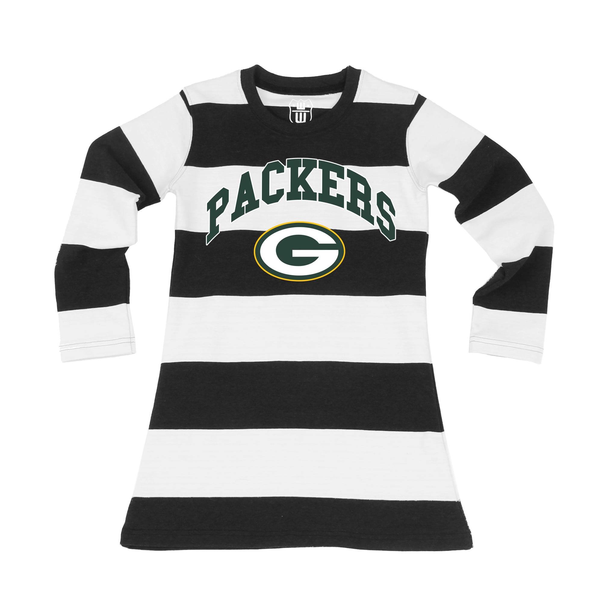green bay packers maxi dress Girls Toddler Wes & Willy Black/White Long Sleeve Rugby Tri-Blend Size: 2T Jersey dress