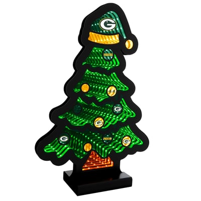 Green Bay Packers 12" Christmas Tree LED Infinity Light