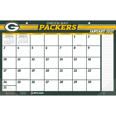 Green Bay Packers 17" x 11" Desk Pad Calendar