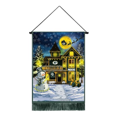 Green Bay Packers 18" x 24" LED Christmas Tapestry