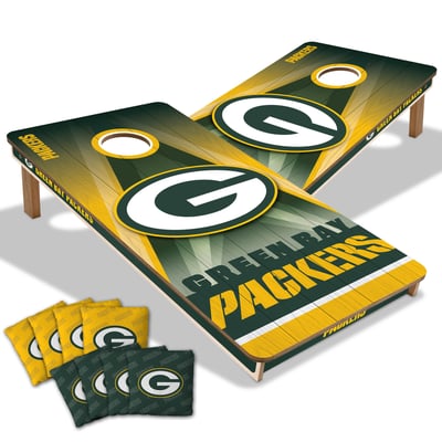 Green Bay Packers 2' x 4' City Scape Wood Cornhole Game with Bags
