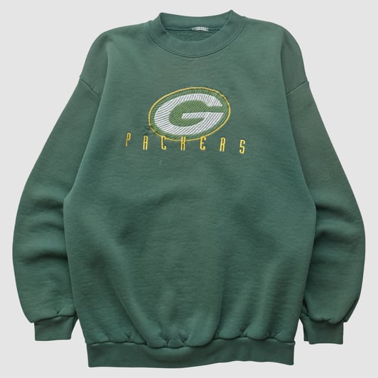 Green Bay Packers 90s Pullover Sweatshirt - Green - XS by Fanatics Real Vintage