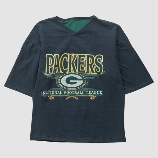 Green Bay Packers 90s T-shirt - Black - M by Fanatics Real Vintage