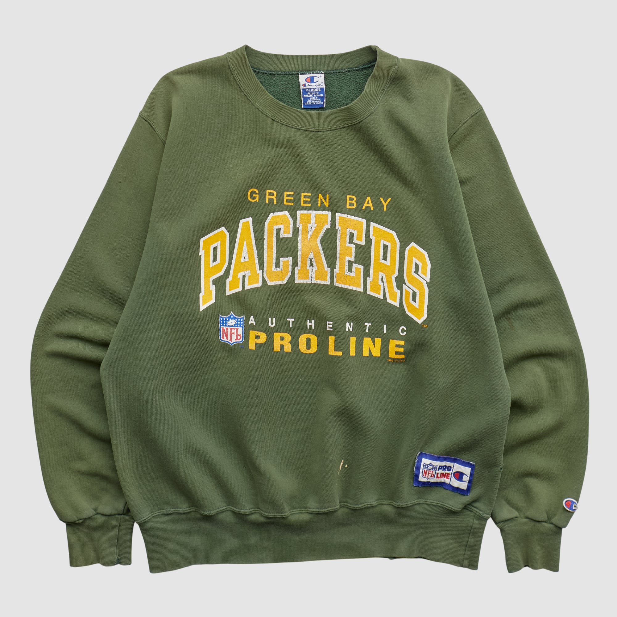 Green Bay Packers Champion 90s Pullover Sweatshirt - Green - L by 