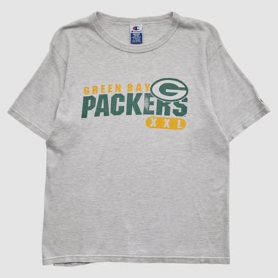 Green Bay Packers Champion 90s T-shirt - Heather Gray - S by Fanatics Real Vintage