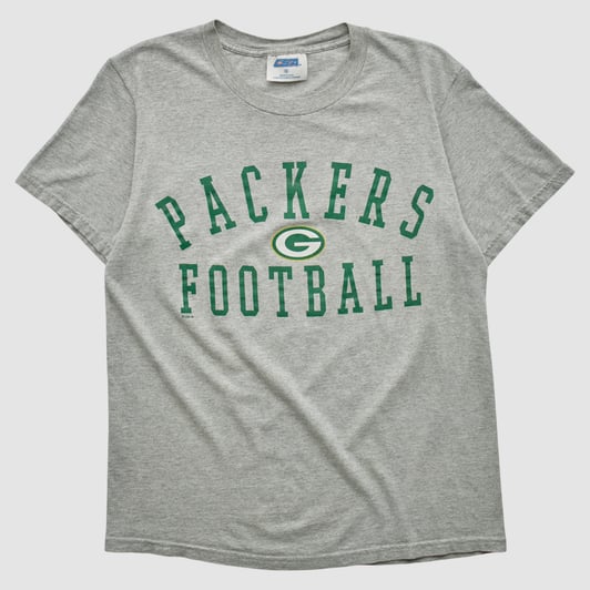 Green Bay Packers CSA 2000s T-shirt - Gray - M by Fanatics Real Vintage