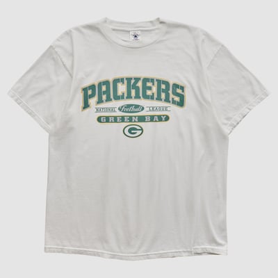 Green Bay Packers Delta 90s T-shirt - White - XL by Fanatics Real Vintage