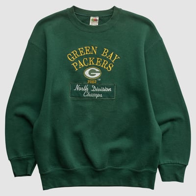 Green Bay Packers Fruit of the Loom 2002 Pullover Sweatshirt - Green - M by Fanatics Real Vintage