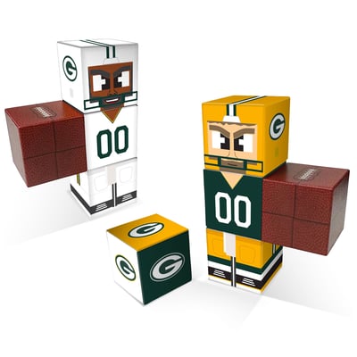 Green Bay Packers Home & Away Magnetic Fidget Building Cubes Combo Set