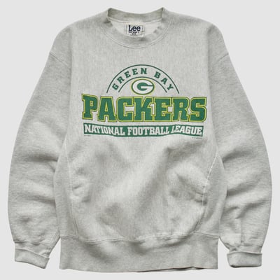 Green Bay Packers Lee Apparel 1995 Pullover Sweatshirt - Heather Gray - XS by Fanatics Real Vintage