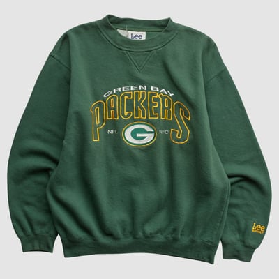 Green Bay Packers Lee Apparel 90s Pullover Sweatshirt - Green - XS by Fanatics Real Vintage