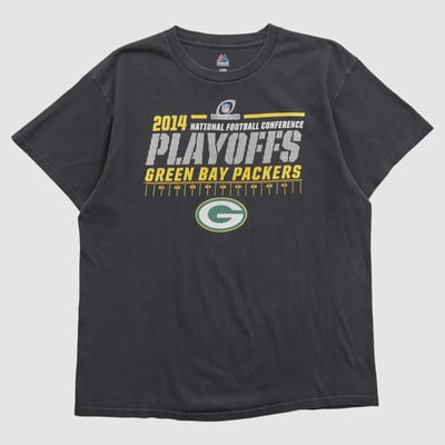 Green Bay Packers Majestic 2014 T-shirt - Black - M by Fanatics Real Vintage