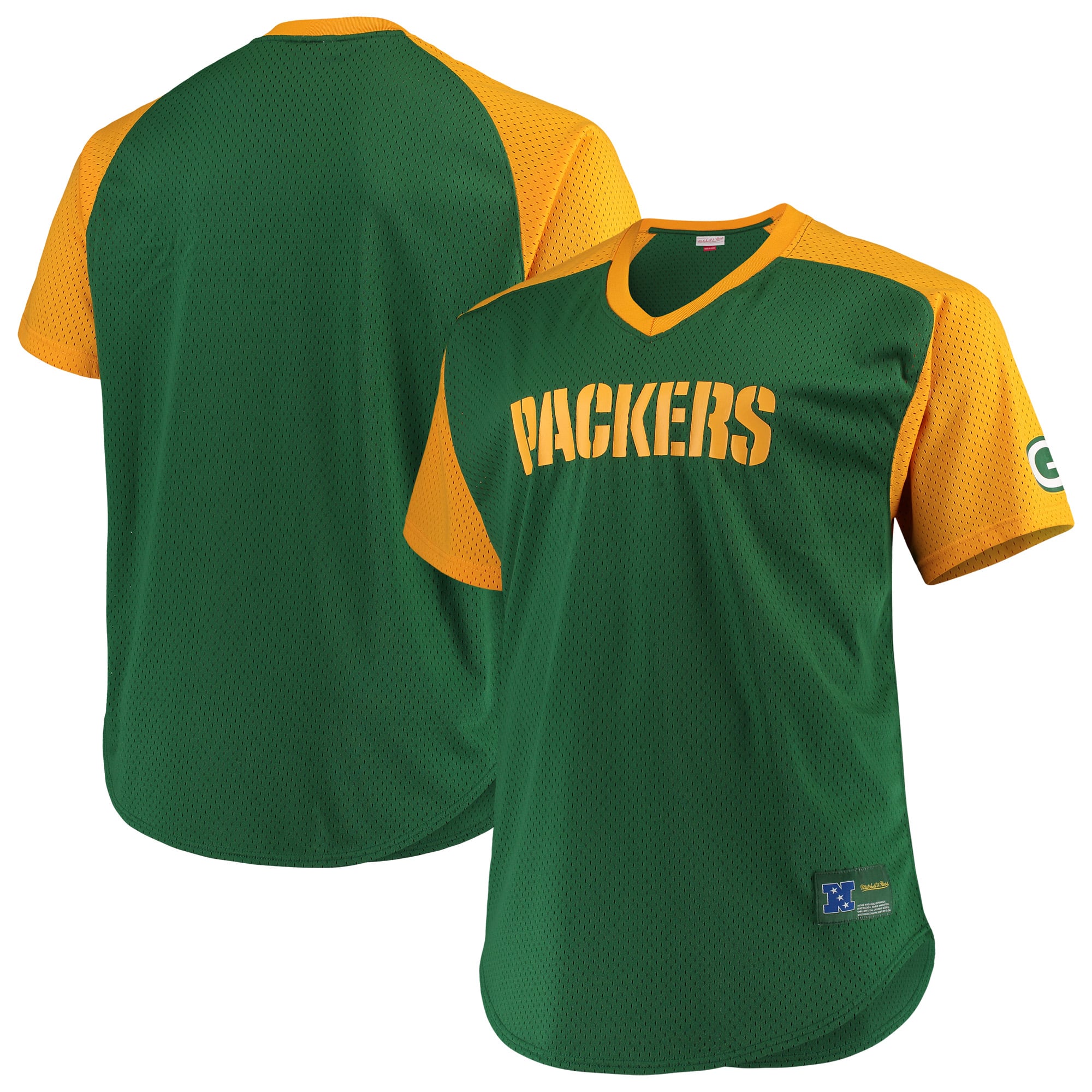 Green Bay Packers Mitchell & Ness Big & Tall Final Second Mesh V