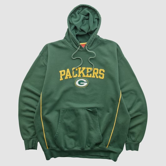 Green Bay Packers NFL 2000s Hooded Pullover Sweatshirt - Green - M by Fanatics Real Vintage
