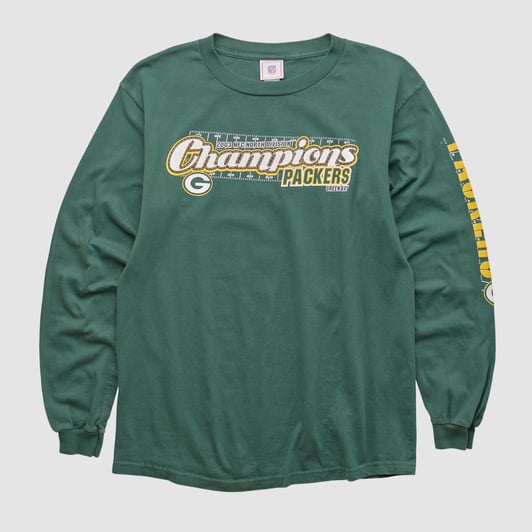 Green Bay Packers NFL 2000s Long Sleeve T-shirt - Green - M by Fanatics Real Vintage