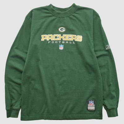 Green Bay Packers NFL 2000s Long Sleeve T-shirt - Green - S by Fanatics Real Vintage