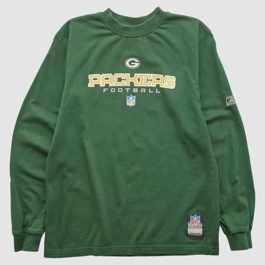 Green Bay Packers NFL 2000s Long Sleeve T-shirt - Green - S by Fanatics Real Vintage