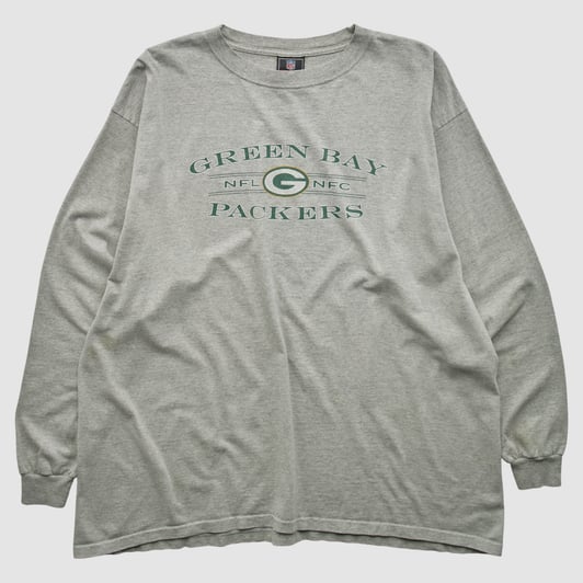 Green Bay Packers NFL 2000s Long Sleeve T-shirt - Heather Gray - 2XL by Fanatics Real Vintage