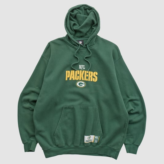 Green Bay Packers NFL 2010s Hooded Pullover Sweatshirt - Green - S by Fanatics Real Vintage